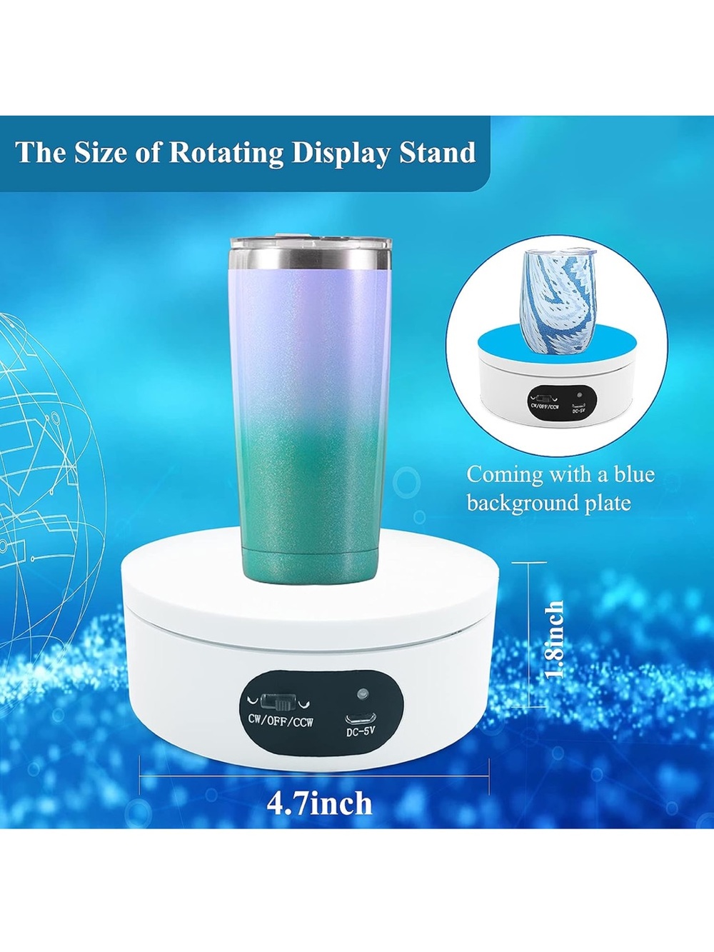 White Rotating Display Stand